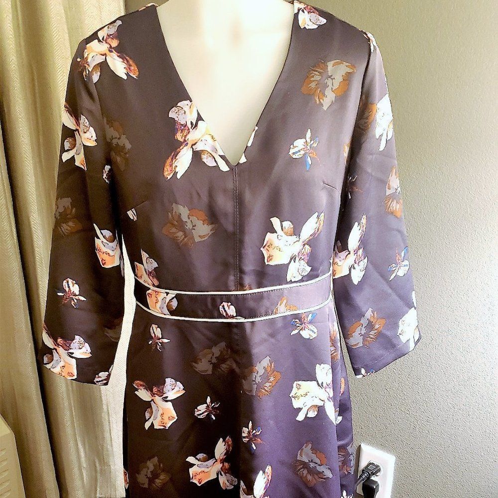 Banana Republic Floral Long-Sleeve Dress
